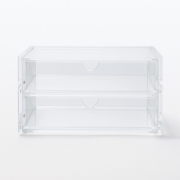 可重叠亚克力盒/2层抽屉